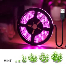 全光譜植物生長燈條，USB 5V 柔性植物燈。自黏式快速安裝，適用於各種植物和水耕栽培。適合溫室、生長帳篷、植物架、櫥櫃、居家與辦公室室內園藝。 - Plant Light Strip - 查看 1