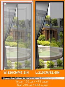 Mosquito Coil, Mosquito Repellent, Summer Door Curtain, Mosquito Repellent Door Curtain, Magnetic Door Curtain, Thermal Insulation Door Curtain, Magnetic Door Curtain Fabric Curtain, Mosquito Window Screen, New Magnetic Mosquito Net Door Screen, Width 100/120/140cm Length 240cm - Fine Mesh Material, Tent Mosquito Net With Full Magnets, It Can Be Closed Separately For Balcony, Easy To Install (Black/White) Summer Mosquito Repellent Screen Door Curtain/Magnetic Mosquito Net/Mosquito Net/Mosquito Net Curtain For Door/Apalus Magnetic Mosquito Net/Mosquito Net For Entrance Door - Black - View 21