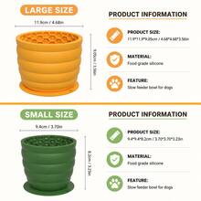 Silicone Maze Slow Feeder Dog Bowl, Non-Slip Anti-Gulping Puzzle Food Dish, Interactive Slow Eating Bowl For Medium & Large Breeds, Pet Feeding Bowl For Fast Eater Dogs - 1公升 - 查看 7