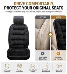 Premium Soft Car Seat Pad With Backrest, **Quick-Install Non-Slip** Interior Cover, **Snug Fit** Universal Seat Protector For Most Vehicles, All-Season Comfort (1 PC) - 均碼 - 查看 2