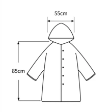 DeTODO Portable Waterproof Raincoat For Kids, Super Practical, Unisex And One Size - 薑色 - 查看 2