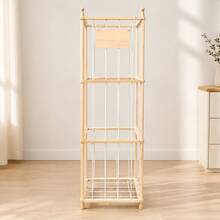 Stuffed Animal Storage Rack, Solid Pine Wood Stuffed Toy Organizer, Large-Capacity Elastic Cord Animal-Shaped Plush Toy Storage Rack, Space-Saving Toy Storage Essential, Suitable For Playrooms, Bedrooms, Living Rooms And Corners - 彩色 - 查看 6