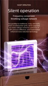 OBOVAY Matamosquitos eléctrico, matainsectos de interior con cadena colgante y bandeja desmontable para recoger insectos, alimentado por USB - Color aleatorio - Ver 6