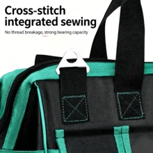 Bolsa de herramientas de mano impermeable de tela Oxford, kit de reparación resistente al desgaste con alta capacidad de carga y correa cruzada - A - Ver 3