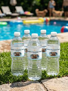 10/20/30pcs Personalized Custom Pet & Family Photo Water Bottle Labels | Waterproof Self-Adhesive | Birthday Garden Beach Summer Party Decor | Dog & Cat Lovers | Holiday Celebration Supplies - Multicolor - View 4