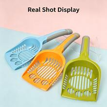 Multicolor Cat Litter Scooper Non-Slip Handle Fast Sift Cat Sand Cleaning Too And Household Pet Cleaning Supplies Cat Litter Scoop Ergonomic Grip Durable Plastic Shovel - View 4