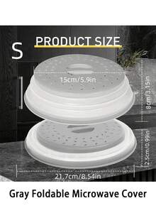 1/2pcs Silicone Microwave Anti-Splatter Cover, Food Fruit Drainer Microwave Lid, Kitchen Utensil, Kitchen Accessory, Food Cover, Kitchen And Home Supplies - Multicolor - View 15