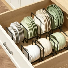 1 pieza Escurridor de platos vertical de metal para cocina, estante de almacenamiento multifuncional para encimera, organizador ligero y elegante para platos/tablas de cortar/tapas de ollas, estante de hierro resistente a la oxidación que ahorra espacio, adecuado para todas las necesidades de almacenamiento y organización de la encimera de la cocina del hogar - Multicolor - Ver 5