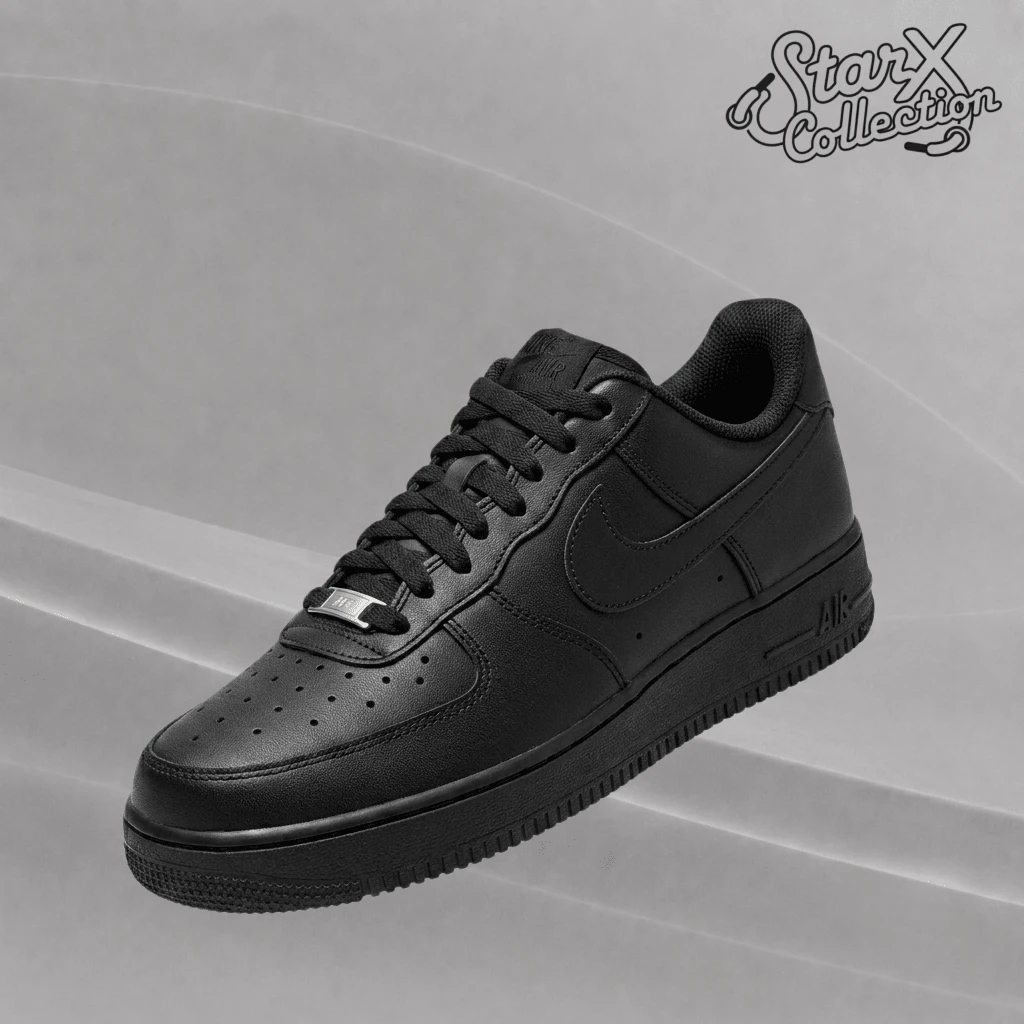 Nike Air Force 1 Low LE Black 2021 Grade School Shoes, Thoughtful Present For Kids Daily Wear And Weekend Walks, Smooth Solid Black Timeless AF1 Trainers, Durable All-Match Low-Top Fashion Sneakers Suitable For All Youth Daily Outfits,DH2920-001 - 黑色 - 查看 1