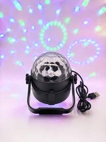 1pc [Party Atmosphere Light] USB Powered Colorful Dot Projection Light, Circular Scattered Dot Room Light Effect | Suitable For Bedroom, Dorm, Living Room, Party - Multicolor - View 14