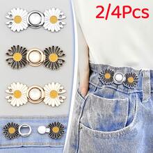 2/4Pcs Pants Waist Tightener, Detachable Jeans Buttons For Loose Jeans, Seamless And Tool-Free Jeans Button Pins, Adjustable Jeans Button Pins, Daisy Instant Pants Button Tightener - Multicolor - View 13