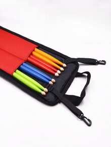 1pc Thickened Portable Drumstick Bag, 4 Pairs Capacity, Hand-Carried And Shoulder-Carried Drumstick Case - Multicolor - View 7