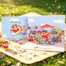 Miniso 1张超级马里奥3D立体贺卡，趣味游戏角色设计，生日/派对邀请卡，适合儿童粉丝，附信封，创意礼物 - 查看 2