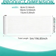 1pc 5m/196.85in Window Frame Renovation Decorative Strip, Wood Grain Thickened PVC Door Frame Decorative Strip, Window Frame, Window Sill, Baseboard Renovation Self-Adhesive Wallpaper - A - View 4