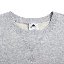 adidas 品牌logo印花舒適休閒套頭長袖衛衣 男款 灰色 - 灰色 - 查看 4
