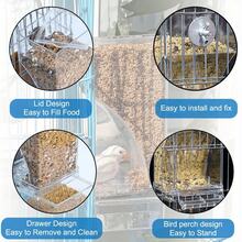 1pc Transparent Acrylic No-Spill Automatic Bird Feeder - Leak-Proof, Easy To Refill, Can Be Installed On Bird Cage - Perfect For Parrots, Budgies, Canaries, Cockatiels, Finches And Small Bird Breeders - transparent - View 2