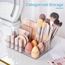 3-Tier Clear Makeup Organizers With Drawers, Acrylic Cosmetic Storage For Dresser Countertop And Bathroom Vanity, Tiered Countertop Storage Organizer, Beauty Holder For Brushes, Eyeshadow Palettes, & Beauty Supplies - Clear - View 6