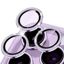 3pcs Light Purple Diamond Eagle Eye Clear Lens Protector Film - Light Purple - View 18