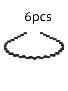 3pcs Unisex Invisible Wavy Headbands, Suitable For Daily Wear, Fitness, Sports Hair Band Hair Hoop Hairband Diadema - Black - View 10