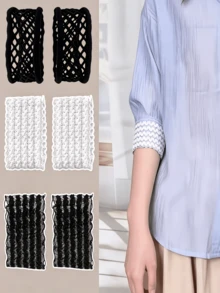 2/4/6/8/10pcs Cuff Fixing Bands, Non-Slip Arm Bands, Comfortable & Non-Constricting, Seamless, Detachable, Suitable For Long Sleeve Shirts, Blouses, Sweatshirts, Etc., Can Shorten Sleeve Length And Tighten Cuffs - Multicolor - View 6