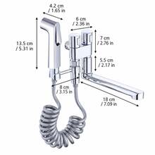 Multi-Function Wall Mounted Faucet With High Pressure Spray Head, Dual Valve Control 180° Swivel Spout, Bathroom Laundry Mop Sink Faucet Set - A - View 5