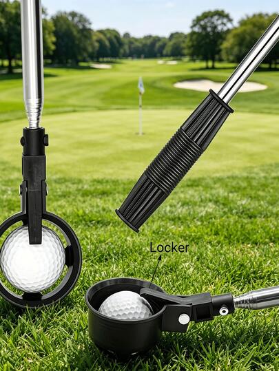 1 pieza Recuperador de bolas de golf de acero inoxidable – Herramienta telescópica para recuperar la bola fácilmente – Accesorio de golf perfecto para hombres – Gran idea de regalo de golf
