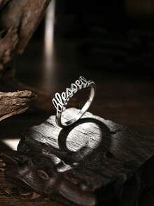 925 Sterling Silver Love U Blessed Ring Blooming Daisies Unisex Jewelry Back To School Jewelry Delicate Daily Wear Student Gift For Girls Teens Women - "Blessed" Ring - View 2