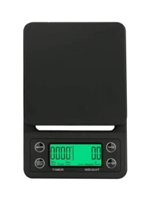 Báscula electrónica de alimentos de 3kg, medición de alta precisión, panel de pantalla digital LED, báscula de cocina con conversión de unidades, función de temporizador y función de tara, adecuada para cocina, granos de café, cocina (baterías no incluidas). - Báscula de cocina - Ver 12