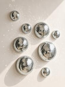 8/3 pièces Décoration murale boule de discothèque, ornement suspendu, avec dos adhésif, décoration intérieure de la maison, création d'une atmosphère réfléchissante - Multicolore - Voir 7