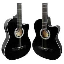 Giannini SF14 CEQ Steel String Electro-Acoustic Guitar, Black - 黑色 - 查看 9
