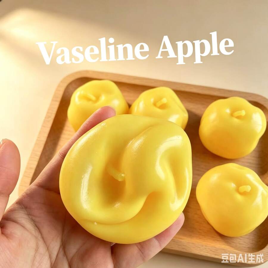 New Style Apple Non-Rebound Squishy, Soft Coconut Oil Handmade Squeeze Ball, White Moonlight High Transparency Coconut Oil Slow Rebound Stress Relief Toy, Silicone Squishy Toy (Pendant Color Random) - Birthday Gift - Ideal Gift - Surprise Gift - Holiday Gift - Couple Gift - Gift - Christmas Gift