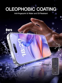 CSDZ 2 High-Definition Full Screen Coverage Phone Protectors, Compatible With IPhone 17 16 15 17 Pro Max 13, Compatible With Samsung A03S A05 A15 S25 Ultra S24 A54 5G, 9H Hardness, Scratch Resistant, Phone Accessories, Easy To Install, Compatible With IPhone 17 Pro Screen Protector, Compatible With Samsung A54 5G Screen Protector, [International Version Instead Of Local Version] - Multicolor - View 5
