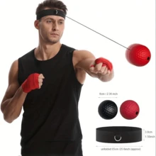 2pcs Adjustable Headband And Boxing Reaction Training Ball Set, Suitable For Fitness Training, Improve Body Reaction And Agility, Boxing Equipment - Multicolor - View 2
