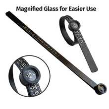 1/2pcs Ring Sizer Set, US Size, Finger Size Adjuster, Standard Soft Ring Size Measuring Tool, Ring Size Measurement Set, Reusable Finger Size Measuring Device, With Magnifier, Jewelry Size Measuring Tool, 1-17 US Ring Sizes - Multicolor - View 4