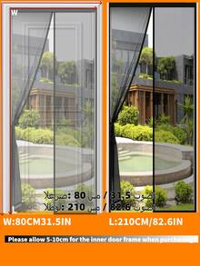 Mosquito Coil, Mosquito Repellent, Summer Door Curtain, Mosquito Repellent Door Curtain, Magnetic Door Curtain, Thermal Insulation Door Curtain, Magnetic Door Curtain Fabric Curtain, Mosquito Window Screen, New Magnetic Mosquito Net Door Screen, Width 100/120/140cm Length 240cm - Fine Mesh Material, Tent Mosquito Net With Full Magnets, It Can Be Closed Separately For Balcony, Easy To Install (Black/White) Summer Mosquito Repellent Screen Door Curtain/Magnetic Mosquito Net/Mosquito Net/Mosquito Net Curtain For Door/Apalus Magnetic Mosquito Net/Mosquito Net For Entrance Door - Black - View 22