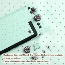 IINE Switch 2 (2025) 保護殼，硬質 PC 外殼，輕量全方位保護，精準開孔設計，可愛波點圖案，粉色 & 薄荷巧克力色 - 查看 8