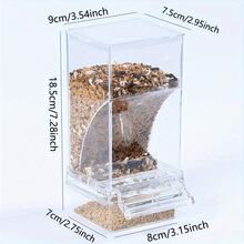 1pc Transparent Acrylic No-Spill Automatic Bird Feeder - Leak-Proof, Easy To Refill, Can Be Installed On Bird Cage - Perfect For Parrots, Budgies, Canaries, Cockatiels, Finches And Small Bird Breeders - transparent - View 3