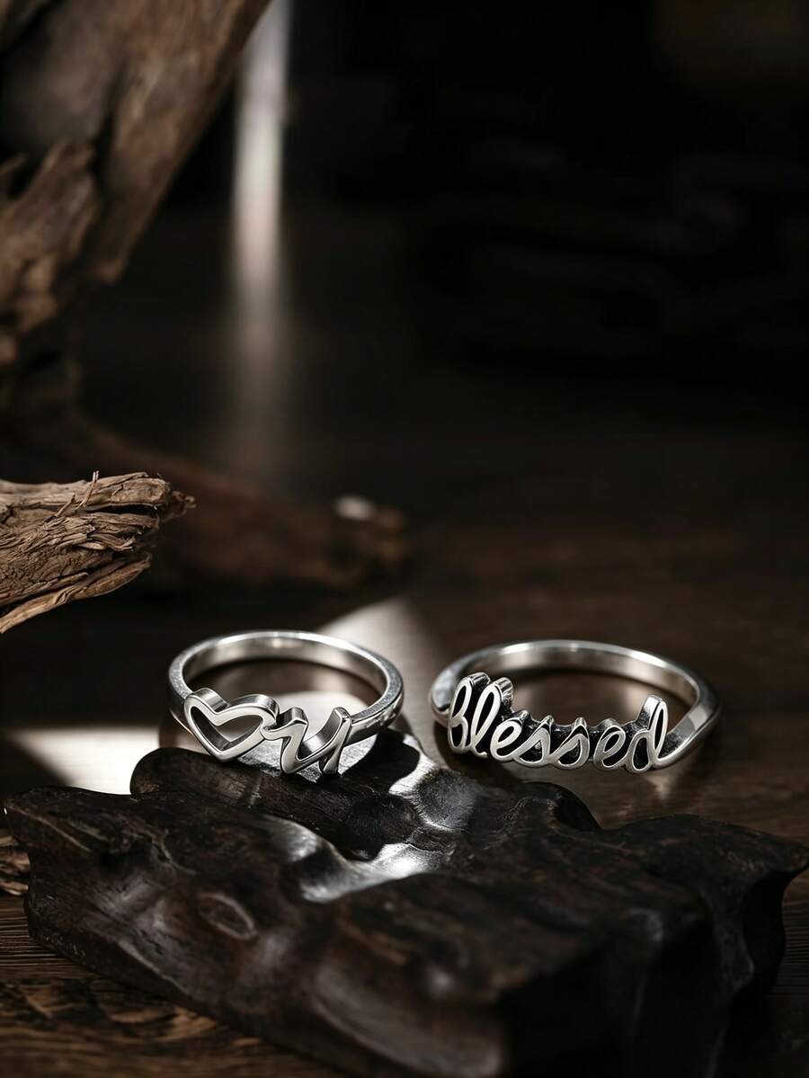 925 Sterling Silver Love U Blessed Ring Blooming Daisies Unisex Jewelry Back To School Jewelry Delicate Daily Wear Student Gift For Girls Teens Women - "Blessed" Ring - View 1