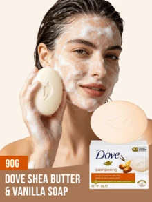 Dove 乳木果油與香草美容皂 90g，含 1/4 保濕乳霜，溫和清潔，泡沫豐富濃密，保濕滋潤不乾燥，適用於臉部、身體與手部洗滌，適合所有膚質 - 乳木果&香草 - 查看 1