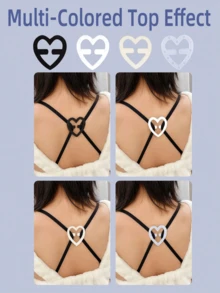 1pc Flower-Shaped Bra Strap Clip, Invisible Anti-Slip Bra Strap Fixing Buckle, Women's Lingerie Accessory, Invisible Anti-Slip Bra Strap Buckle, Suitable For Cross-Back Lingerie, Transparent Buckle, Anti-Slip - Multicolor - View 6