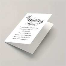 1pc Heartwarming Wedding Greeting Card For Bride And Groom, Newlywed Couple – Calligraphic Prayer Text Hand-Drawn Script Design, Spiritual Blessing Card, With Envelope - Multicolor - View 5