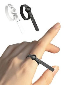 1/2pcs Ring Sizer Set, US Size, Finger Size Adjuster, Standard Soft Ring Size Measuring Tool, Ring Size Measurement Set, Reusable Finger Size Measuring Device, With Magnifier, Jewelry Size Measuring Tool, 1-17 US Ring Sizes - Multicolor - View 5