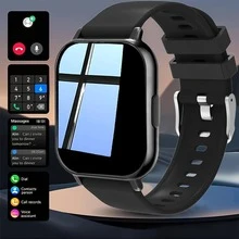 Smart Watch - High-Definition Display, Wireless Calling, Customizable Wallpaper, Fitness Tracking, Reminders, Music Control - Multicolor - View 12
