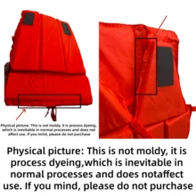 1pc/Set Premium Adult Life Jacket, Thick & Oversized For Boating, Drifting, Fishing, Swimming - Orange - View 7
