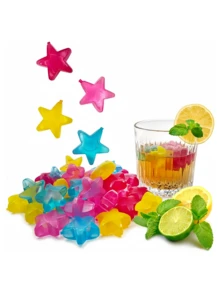 1/5/10/20pcs Reusable Plastic Ice Cubes, Washable And Freezable Ice Cubes, Suitable For Coffee, Bar Parties And Holiday Celebrations - Christmas, Easter, Thanksgiving, Back To School - Multicolor - View 1
