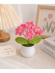 DIY Crochet Forget-Me-Not Mini Potted Plant, Mother's Day Gift, Teacher's Day Gift, Desktop Decor Gift, Birthday & Graduation Gift - Multicolor - View 18