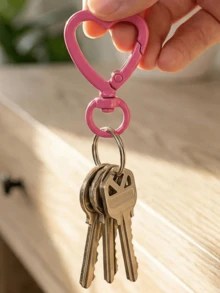 10/30pcs Colorful Rotating Heart-Shaped Lobster Clasp Hooks, Suitable For Bags, Dog Leashes, DIY Jewelry Making Accessories - Heart-shaped Keychain - View 9