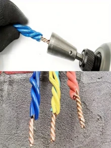 1 pieza Pelacables de taladro eléctrico de conexión rápida, con un diseño de vástago hexagonal de acero inoxidable duradero. Un conjunto de herramientas práctico específicamente para electricistas. Adecuado tanto para uso manual como eléctrico, conecta de manera eficiente y segura - A - Ver 3
