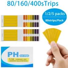 80/160pcs Universal PH Test Strips - Millin Paper-Based PH Soap Making Test Strips - Suitable For Water, Wine And Soil - Multicolor - View 1