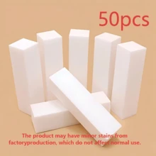10/40/30/50個白色美甲拋光塊，細膩均勻的研磨表面，使用時不掉屑，持久拋光效果，不傷甲面，小巧尺寸易於抓握，可重複使用，適用於基礎美甲修護、拋光亮澤、美甲前處理、長期甲護、DIY美甲創作等場景，耐用且易於維護，滿足多種美甲護理需求 - 白色 - 查看 12